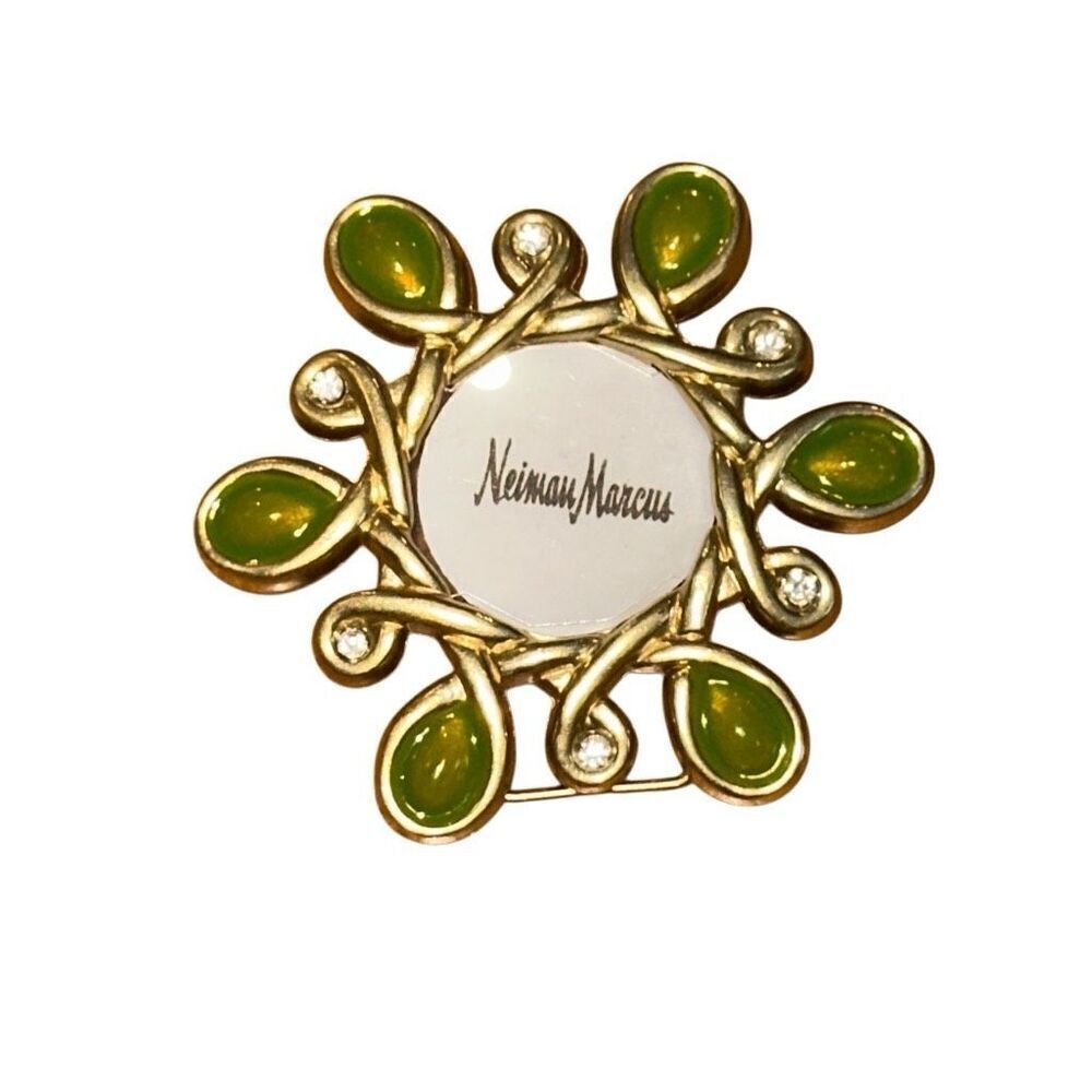 Jay Strongwater for Nieman Marcus Gold Tone Clip or Standing Tiny Picture Frame